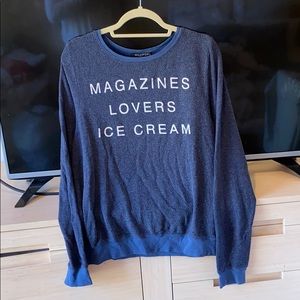 wild fox navy blue light sweatshirt